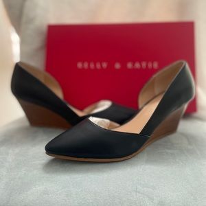 Kelly and Katie - Deep Navy Wedge - worn once - size 6